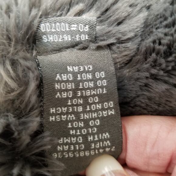 Jou Jou J2 Women's Gray Faux Leather Jacket Lined Zip Up 4 Zip Pockets Size M - Picture 11 of 11